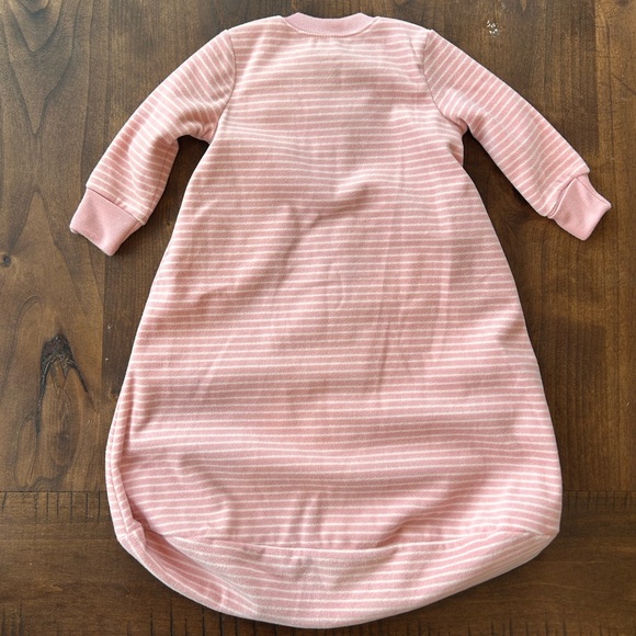 Carters 0-3 Months Pink Striped Bunny Long-Sleeve Wearable Blanket Sleep Sak - Picture 4 of 4